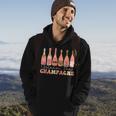 Retro Blame The Champagne Happy New Year 2024 Party Friends Hoodie Lifestyle