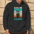 Retro Bulldogge Call Me Master Hoodie, Coole Hunde Liebhaber Mode Lebensstil