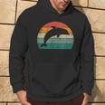 Retro Delfin Mehrfarbig Mit Delfin Hoodie Lebensstil