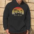 Retro Sunset Palm Tree Beach Scene This Is The Life Hoodie Lifestyle