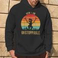 Retro Now I Am Unstoppable T-Rex Vintage Hoodie Lifestyle