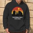 Retro Vintage Cathedral Rock Sedona Skyline Arizona Hoodie Lifestyle