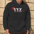 Retro Vintage Toronto Yyz Maple Leaf Airport Code Hoodie Lifestyle