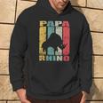 Rhino Papa Rhino Daddy Rhinoceros Dad Rhino Father Rhino Hoodie Lifestyle