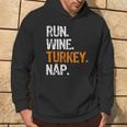 Run Wine Turkey Nap Running Thanksgiving Runner Hoodie Lifestyle