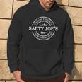 Salty Joes Fishing Boat Logo Hoodie Lifestyle