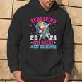 Schulkind 2024 Dabbing Unicorn Ich Rocke Jetzt Die Schule Kapuzenpullover Lebensstil