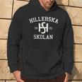 Schwarzes Hillerska Skolan 1901 Hoodie, Historisches Design Tee Lebensstil