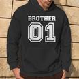 Schwarzes Hoodie Brother 01, Sportliches Design für Brüder Lebensstil