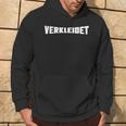 Schwarzes Hoodie mit VERKLEIDET Aufschrift, Lustiges Partyoutfit Lebensstil