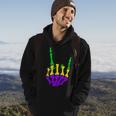 Skeleton Rock Hand Pocket Mardi Gras Bones Music Lover Band Hoodie Lifestyle