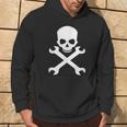 Skull With Crossed Wrenches For Mechanics And Gear Heads Hoodie Lifestyle