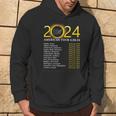 Solar Eclipse 2024 American Tour 2024 Totality Total Usa Map Hoodie Lifestyle