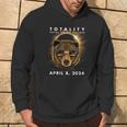 Solar Eclipse 2024 Bear Wearing Eclipse Glasses Hoodie Lifestyle