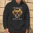 Solar Eclipse 2024 Boxer Dog Wearing Glasses Hoodie Lifestyle