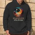 Solar Eclipse 2024 Hippo Wearing Solar Eclipse Glasses Hoodie Lifestyle