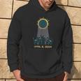 Solar Eclipse 2024 People Wearing Solar Eclipse Glasses Hoodie Lifestyle