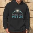 Solar Eclipse 40824 Totality 2024 Astronomy Blue Grunge Hoodie Lifestyle