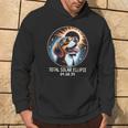 Solar Eclipse Beagle Wearing Glasses Pet April 8 2024 Hoodie Lifestyle