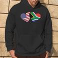 South Africa Usa Flag Heart South African American Hoodie Lifestyle