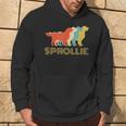 Sprollie Dog Breed Vintage Look Silhouette Hoodie Lifestyle