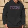 State Of Texas Tx Blue Varsity Town Weathered Hoodie Lifestyle