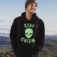 Stay Weird Stay Weird Alien Upside Down Hoodie Lifestyle