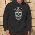 Sugar Skull Gay Daddy Bear & Biker Hat Leather Sugar Skull Hoodie Lifestyle