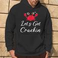 Summer Crab Let's Get Crackin Who Loves Eeting Crabs Hoodie Lifestyle