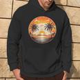 Summer Retros Vintage Sunset Palm-Trees Sea Beach Cute Scene Hoodie Lifestyle