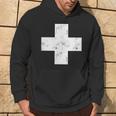 Swiss Vintage Cross Flag Switzerland Hoodie Lebensstil