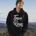 Team Reyes Last Name Of Reyes Family Cool Brush Style Hoodie Lifestyle