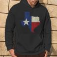 Texas State Map Flag Distressed Hoodie Lifestyle