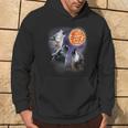 Three Wolf With Pizza Moon Vintage Wolf Lover Hoodie Lifestyle
