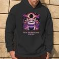 Total Solar Eclipse 2024 Axolotl Wearing Glasses Astronomy Hoodie Lifestyle