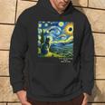 Total Solar Eclipse April 08 2024 Texas Starry Night Cat Hoodie Lifestyle