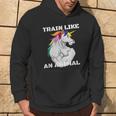 Train Like An Animal Unicorn Weightlifting Muscle Fitness Hoodie Lifestyle
