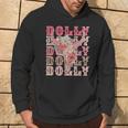 Trendy Dolly First Name Guitar Pink Cowgirl Western Hoodie Lifestyle