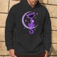 Trendy Purple Cat Crescent Moon Howl Hoodie Lifestyle