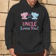 Uncle Gender Reveal Elephant Pink Or Blue Matching Family Hoodie Lifestyle