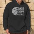 Never Underestimate An Old Man With Basketball Coach Grandpa Hoodie Lifestyle