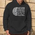 Never Underestimate An Old Man With Volleyball Coach Grandpa Hoodie Lifestyle