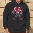 Valentine's Day Heart Football Team Player Hoodie Lifestyle