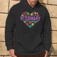 Vet Receptionist Appreciation Heart Veterinary Receptionist Hoodie Lifestyle
