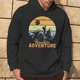 Vintage Adventure Awaits Explore The Mountains Camping Hoodie Lifestyle
