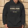 Vintage Averill Park New York Repeating Text Hoodie Lifestyle