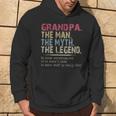 Vintage Grandpa Man Myth Legend Retro He Know Everything Hoodie Lifestyle