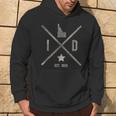 Vintage Idaho Home State Outline Id Map Silhouette Hoodie Lifestyle