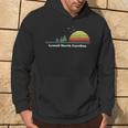 Vintage Lowell North Carolina Sunset Souvenir Print Hoodie Lifestyle