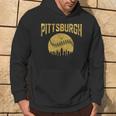 Vintage Pittsburgh Pennsylvania Baseball Fans Skyline Sports Hoodie Lifestyle